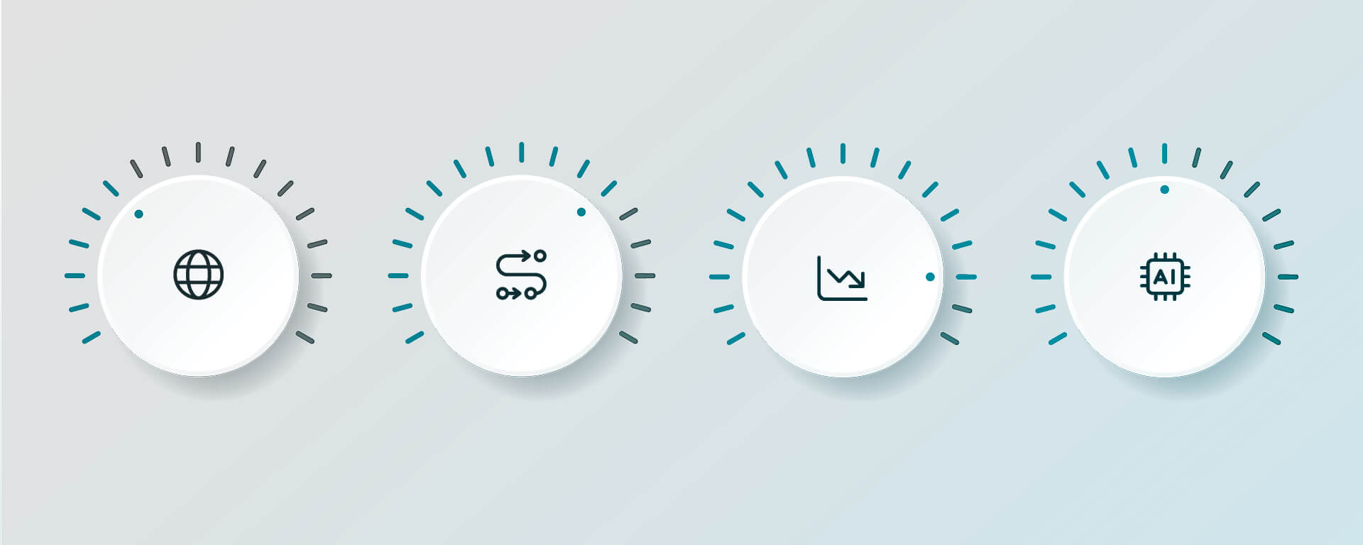Icons depicting four investment themes.
