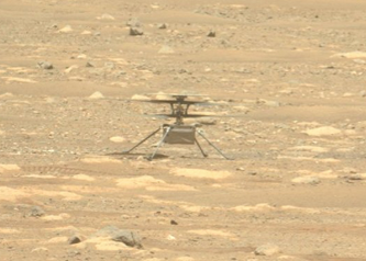 Helicopter on the surface of Mars