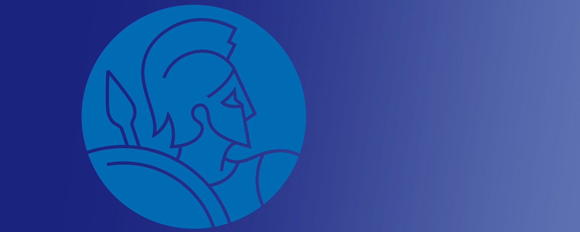 Strategas logo on a blue background