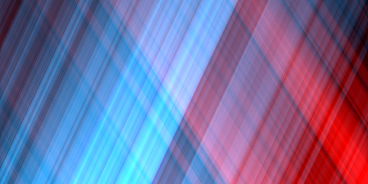 Abstract image with blue and red shapes