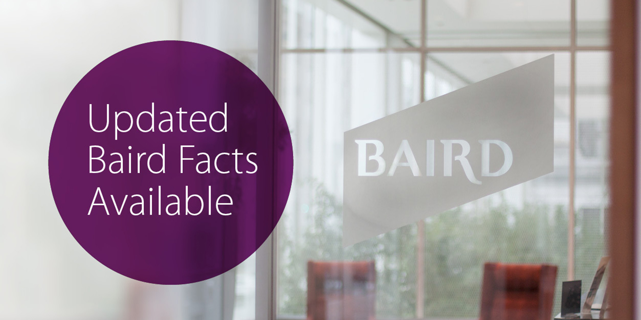 Updated Baird Facts Available Image with Baird Logo