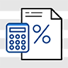 icon of a paper and calculator