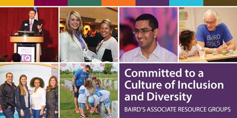 College of Baird Associates with title 'Committed to a Culture of Inclusion and Diversity'