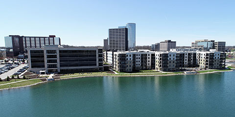 Photograph of the North Downtown Indianapolis skyline.