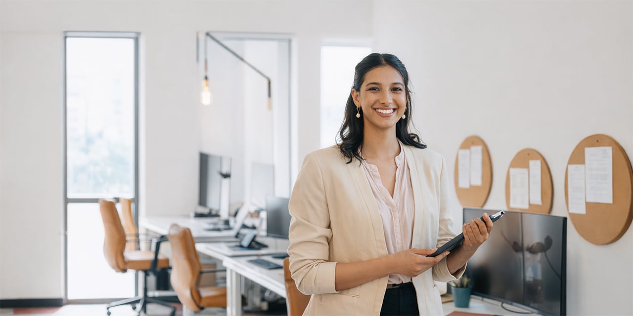Young female business executive