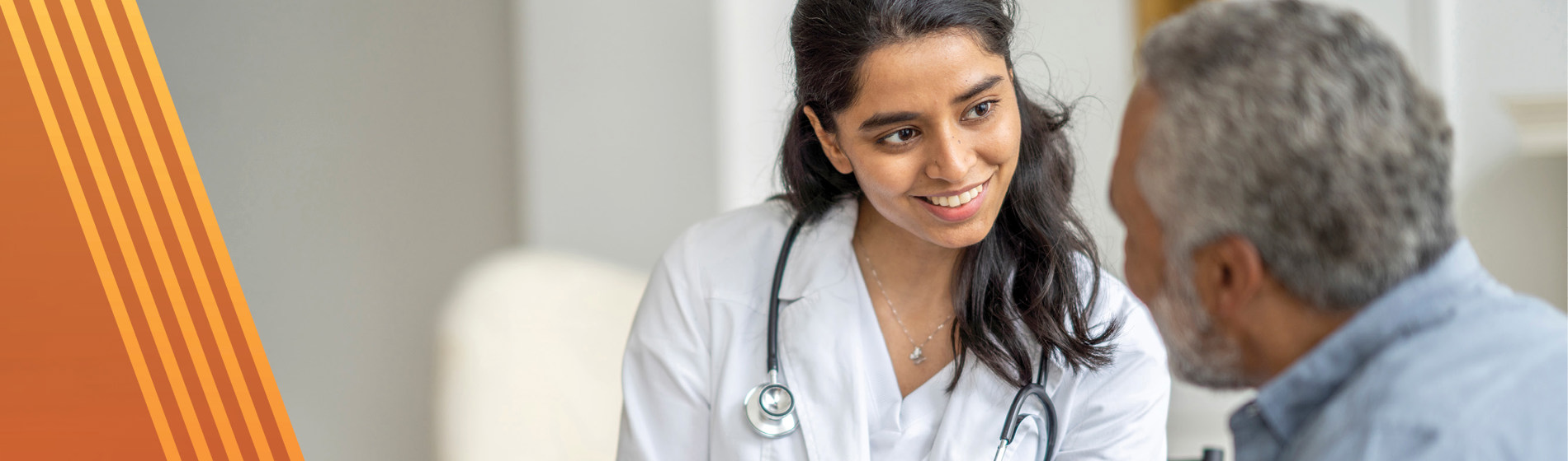 Doctor and patient reviewing a patient chart