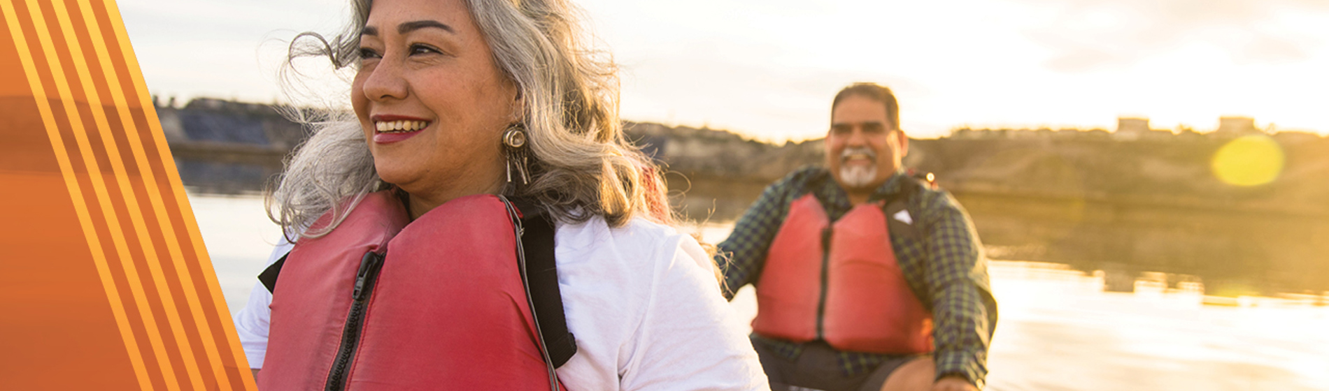 Couple kayaking