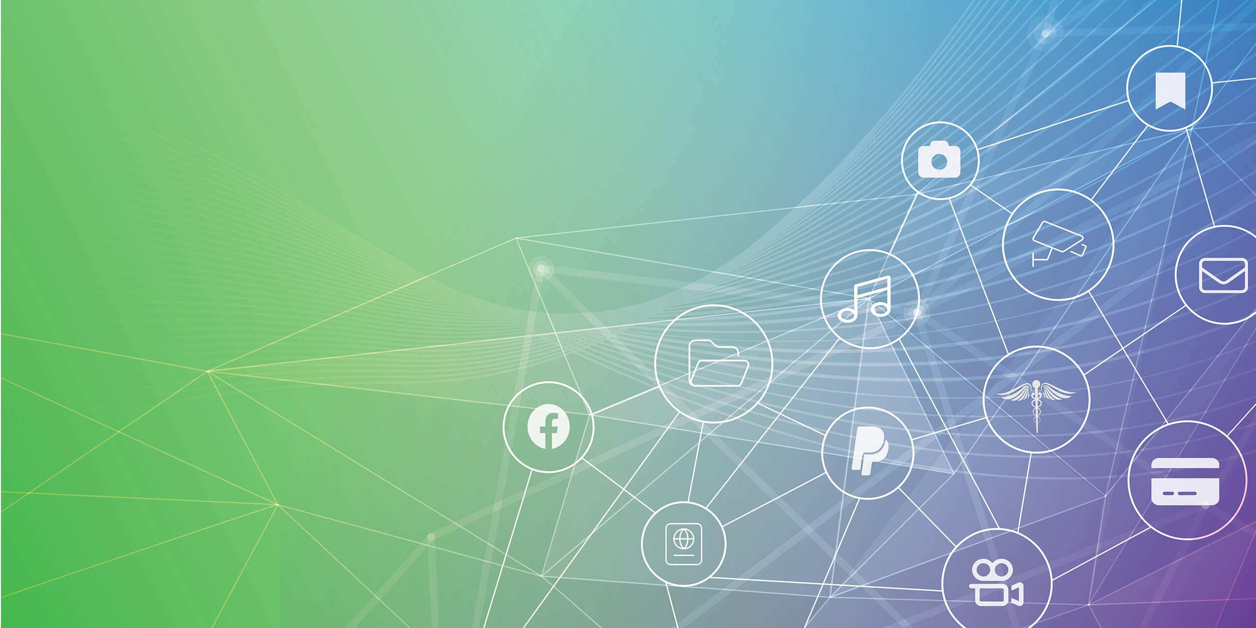 Abstract network background and digital icons