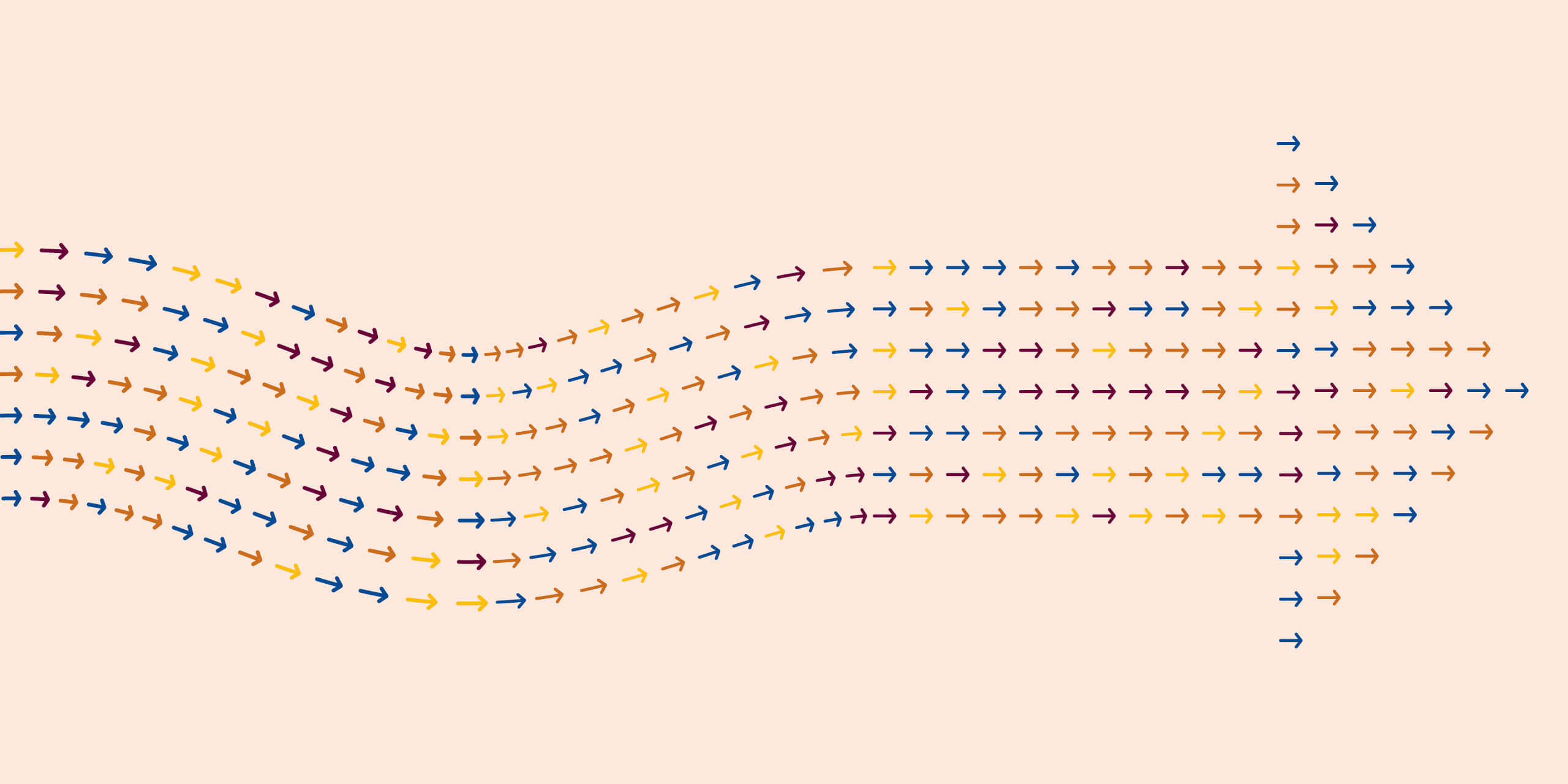 Abstract arrow made of arrows