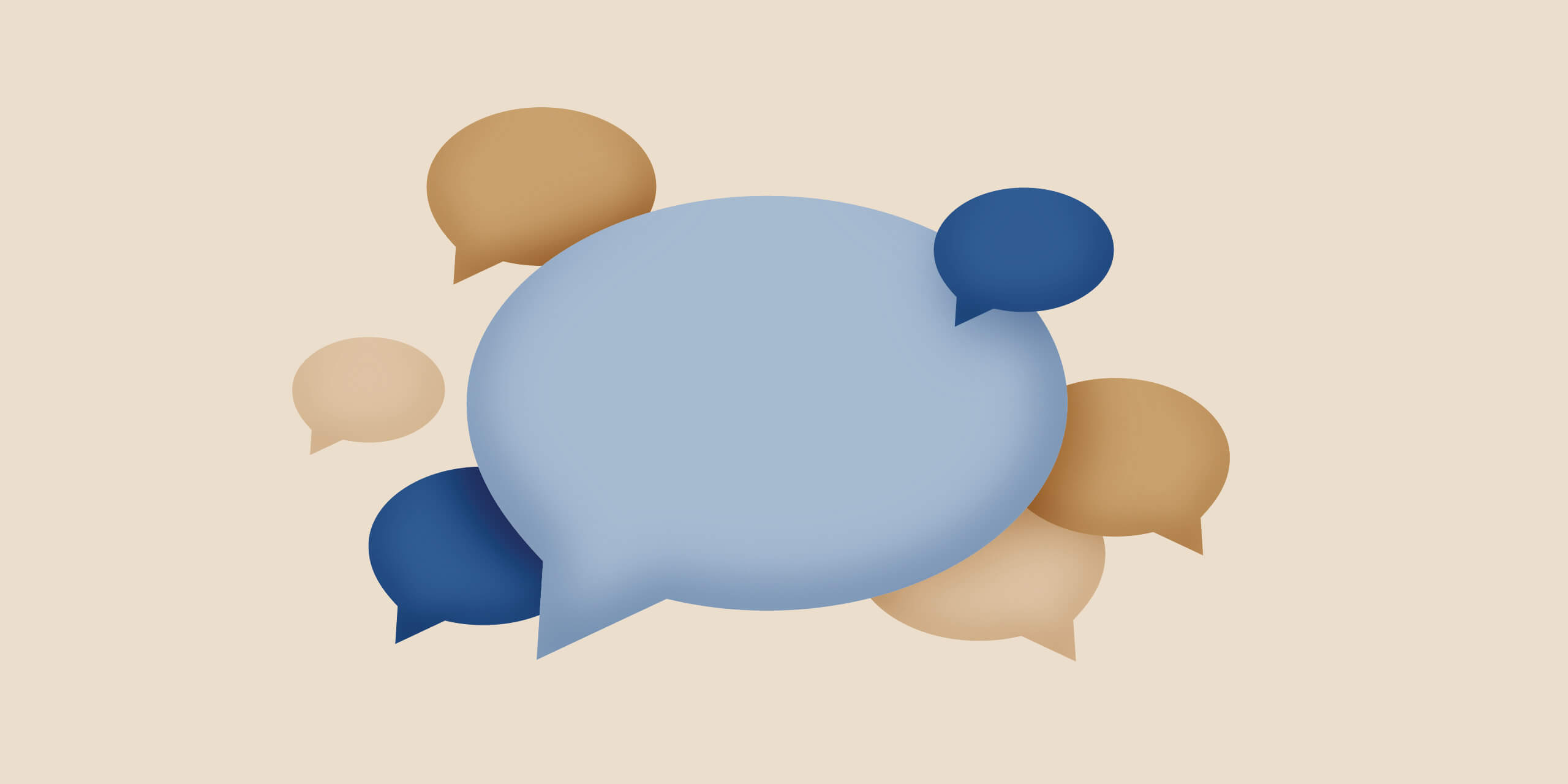 Several conversation bubbles