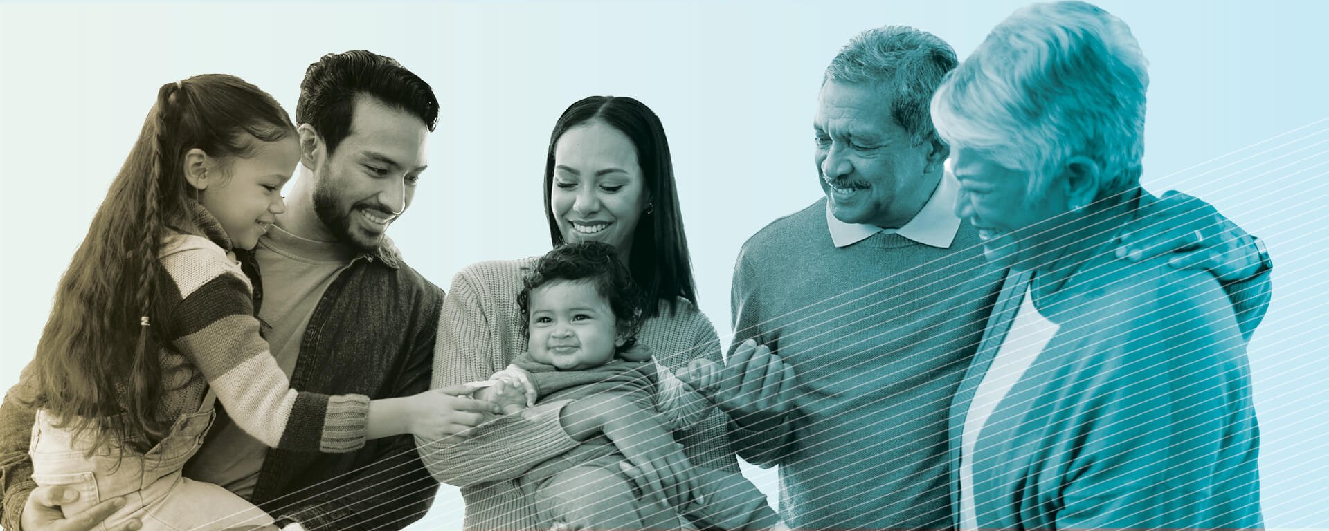 Happy multigenerational family