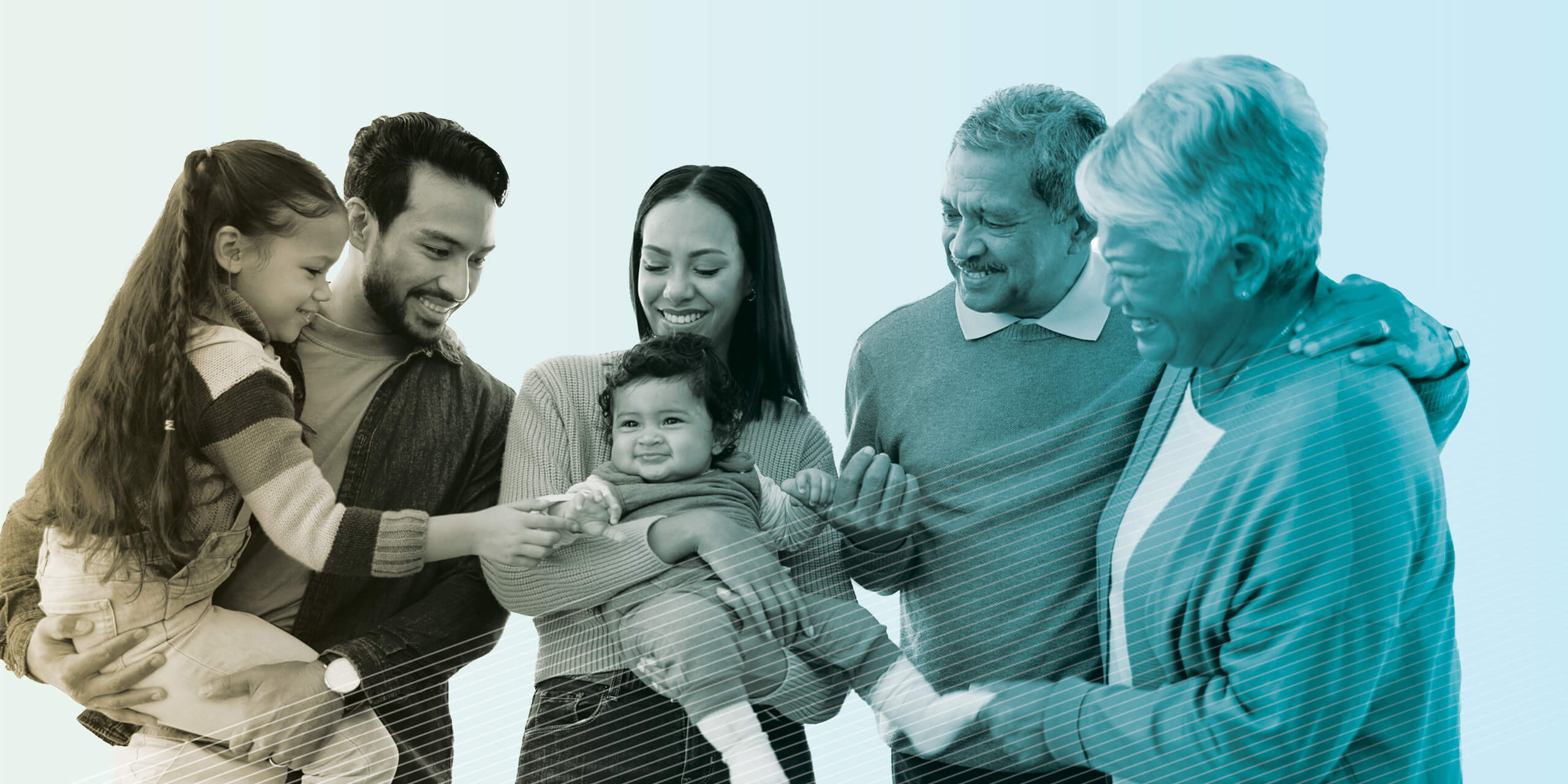 Happy multigenerational family