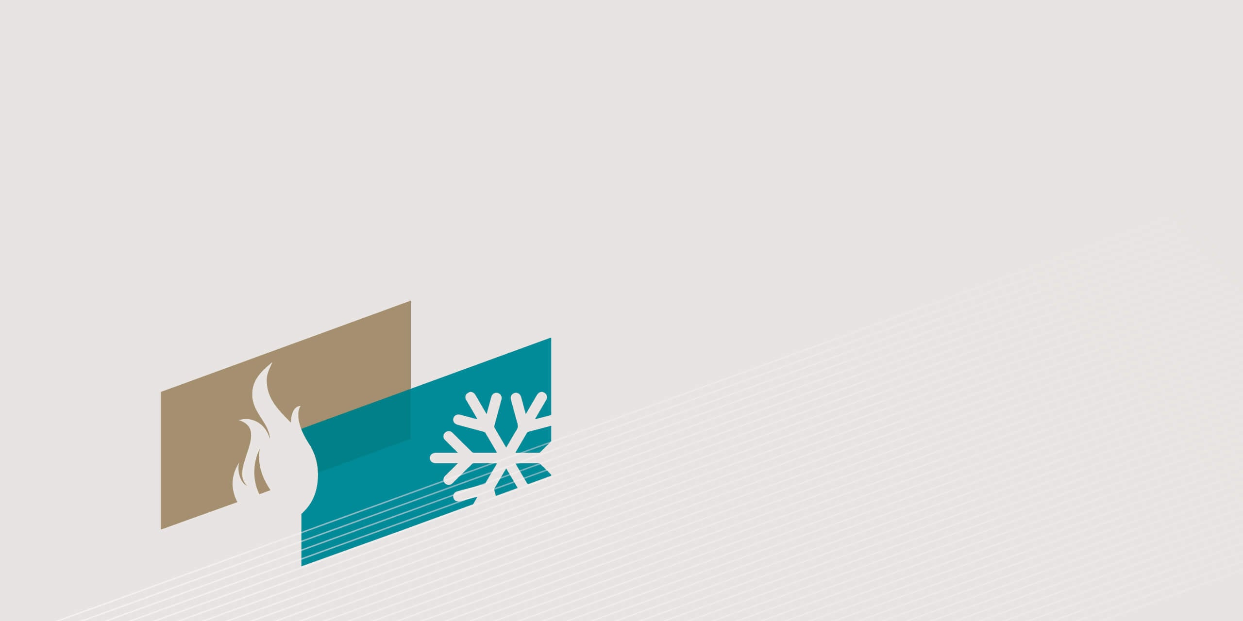 Abstract heating and cooling HVAC logo design
