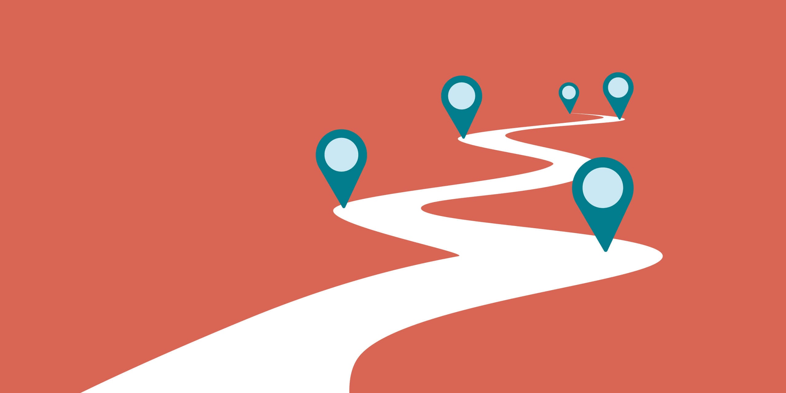 Path illustration with landmarks