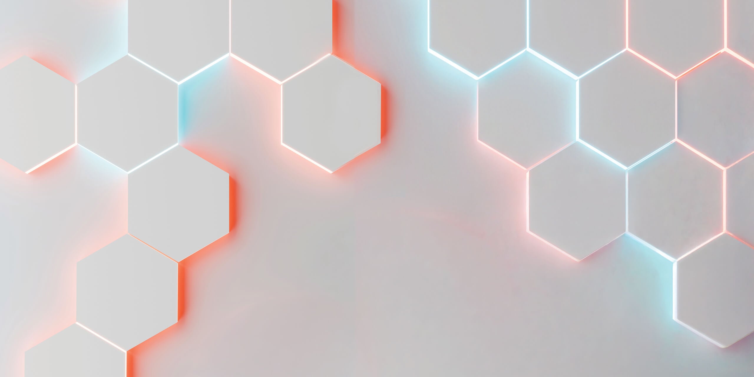 3D hexagon geometric shapes