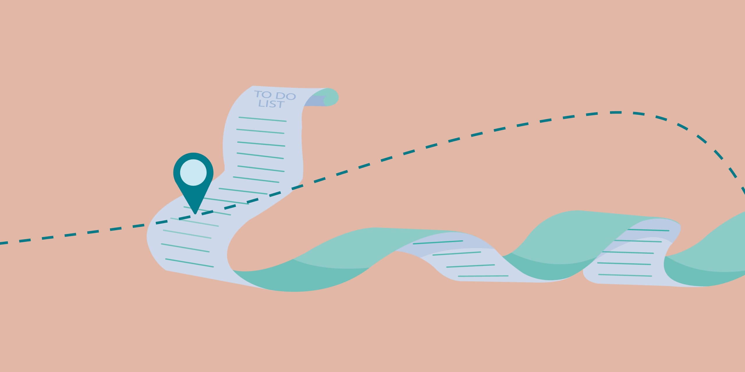 Illustration of a long to do list