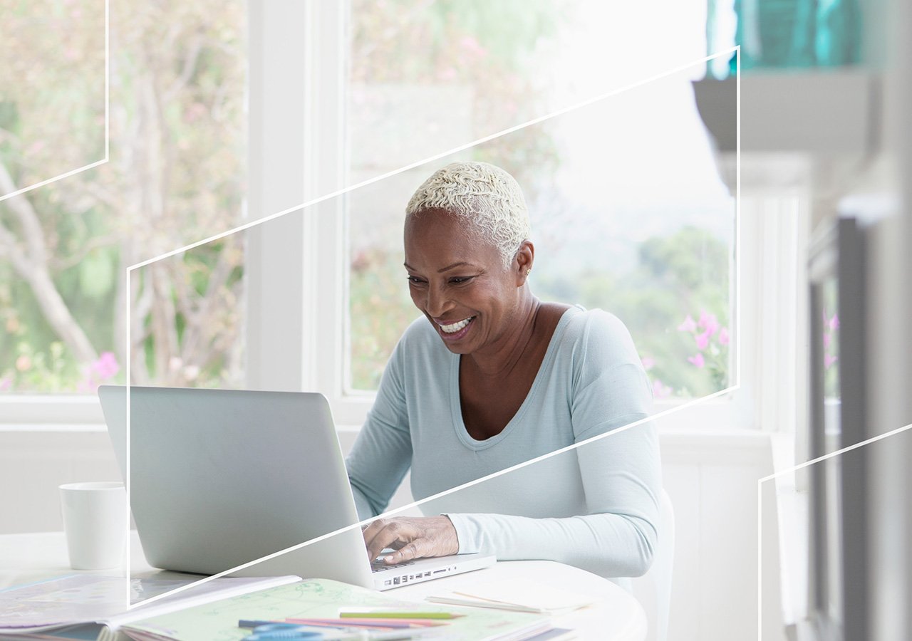 woman working on a laptop