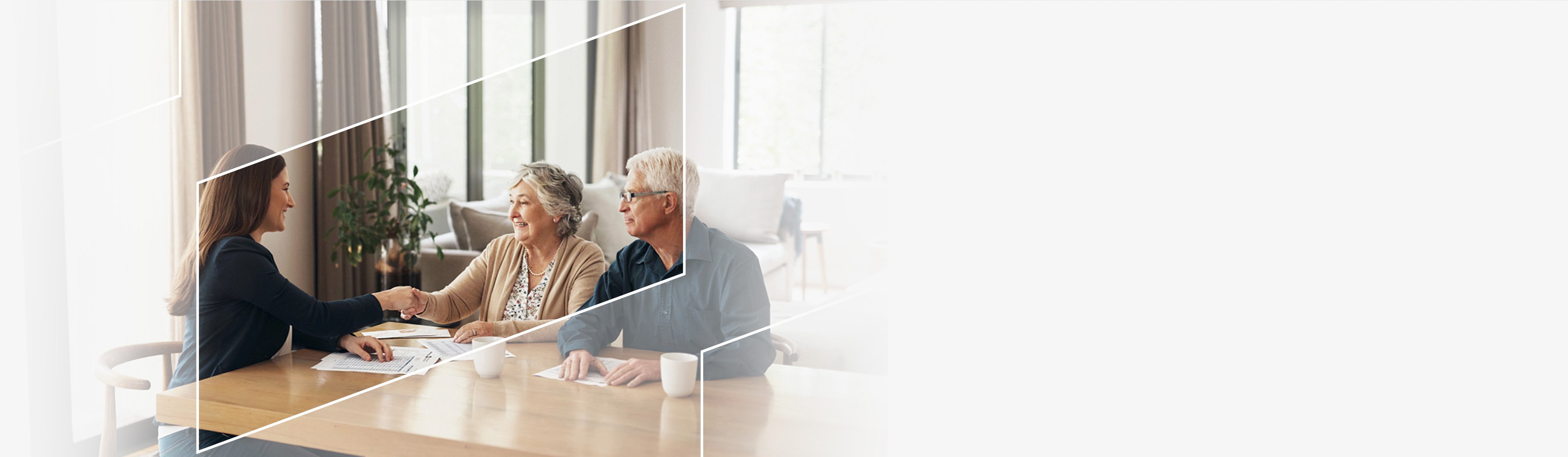 Mature couple meeting with an advisor